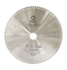 Пильный диск 260x30x2,0/1,6 Z=100 ATB по плексигласу, пластикам PROCUT 783.2603001P