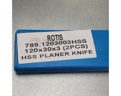 Нож строгальный 120x30x3 (HSS 18% W качество) Rotis 789.1203003HSS