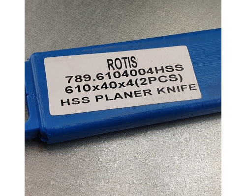 Нож строгальный 610x40x4 (HSS 18% W качество) Rotis 789.6104004HSS