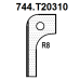 Нож радиусный R8 (T20310) для 1473222212 Rotis 744.T20310