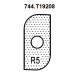Нож внешний радиус R5 (T19208) для 1472516512 Rotis 744.T19208